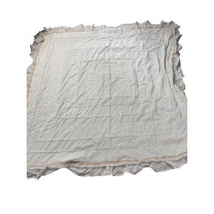 Matilda Jane Full/Queen Duvet Cover Ruffled Square Stitch Fringe‎ Boho Farmhouse